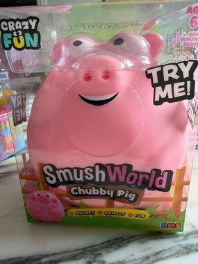 Large Chubby Pig Plush Toy - Pink